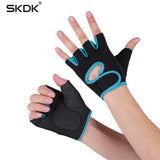 SKDK Gym Fitness Gloves Breathable Body Building Training Wrist Gloves Weight Lifting Silica Gel Anti-Skid Sports Workout Gloves