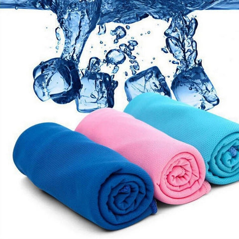 New Fashion 9 Colors  Ice Towel Utility Enduring Instant Cooling Towel Heat Relief Reusable Chill Cool Towel