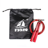 FDBRO Adjustable Jumping Rope Aluminum Speed Crossfit Training Workout Exercise Fitness Equipment MMA Boxing Gym Skipping Rope