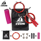 FDBRO Adjustable Jumping Rope Aluminum Speed Crossfit Training Workout Exercise Fitness Equipment MMA Boxing Gym Skipping Rope