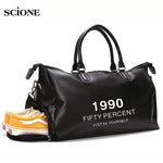 2019 Leather Gym Bag Sports Bags Handbags For Fitness Men Women Training Shoulder Shoes Traveling Sac De Sport Gymtas XA671WA