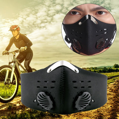 Training Mask Trenirovochnaya Mask Cycling Face Masks With Filter Half Face Carbon Bicycle Bike Mascarilla Polvo Training Masks