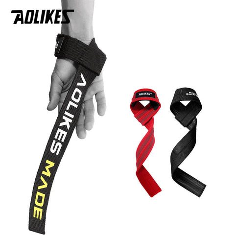 AOLIKES 1 Pair Weightlifting Wristband Sport Professional Training Hand Bands Wrist Support Straps Wraps Guards For Gym Fitness