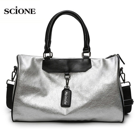 Women Silver Fitness Gym Bag Traveling Bags Glitter Sac De Sport For Men Training Travel Tas Sports Outdoor Gymtas Sporttas xa32