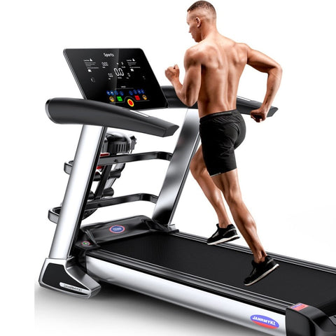 HD LCD Color Screen Electric Treadmill Bluetooth Multifunctional Exercise Training Indoor Sports for Folding House Treadmills