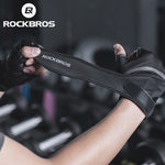 ROCKBORS Gym Hand Gloves Anti-Slip Breathable Weight Lifting Fitness Gloves Sports Body Building Half Finger Protective Gloves