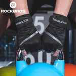 ROCKBORS Gym Anti-Slip Weight Lifting Fitness Gloves Half Finger Fitness Sports Protective Gloves Body Building Male Hand Mitten