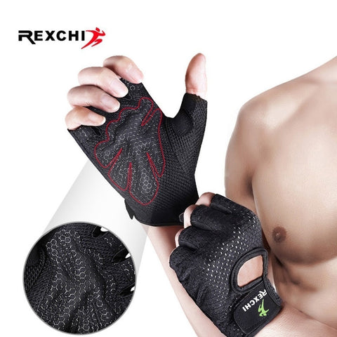 REXCHI Crossfit Gym Gloves for Fitness Men Women Half Finger Workout Sports Equipment Weight Lifting Bodybuilding Hand Protector