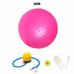 75CM 85CM Message Point Yoga Balls Fitness Gym Balance Fitball Exercise Pilates Workout Barbed Massage Ball with Free Air Pump