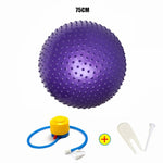 75CM 85CM Message Point Yoga Balls Fitness Gym Balance Fitball Exercise Pilates Workout Barbed Massage Ball with Free Air Pump