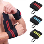 REXCHI 1Pair Gym Fitness Adjustable Wristband Support Weightlifting Powerlifting Sport Safety Elastic Wrist Wraps Bandages Brace