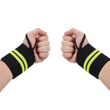 REXCHI 1Pair Gym Fitness Adjustable Wristband Support Weightlifting Powerlifting Sport Safety Elastic Wrist Wraps Bandages Brace