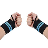 REXCHI 1Pair Gym Fitness Adjustable Wristband Support Weightlifting Powerlifting Sport Safety Elastic Wrist Wraps Bandages Brace