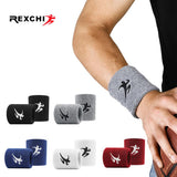 REXCHI Cotton Elastic Wristbands Gym Fitness Gear Support Power Weightlifting Wrist Wraps for Basketball Tennis Badminton Brace