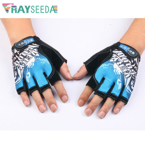 Rayseeda Half Finger Weight Lifting Gym Fitness Sports Gloves Adjustable Cool Summer Running Riding Cycling Gloves For Men Women