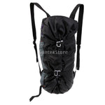 Large Ultra-light Folding Outdoor Rock Climbing Rope Equipment Storage Bag Backpack with Ground Sheet & Shoulder Straps Black